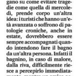 “Gli anziani mai da soli a fare il bagno”