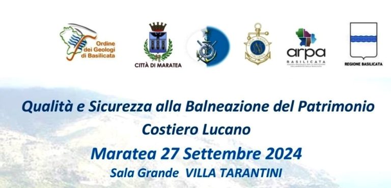 “Qualità e Sicurezza alla Balneazione del Patrimonio Costiero Lucano”: presentazione dello studio a Maratea