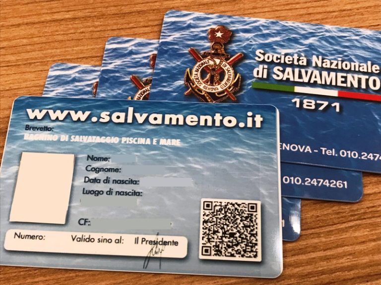 Campagna di rinnovo brevetti di Bagnino di Salvataggio